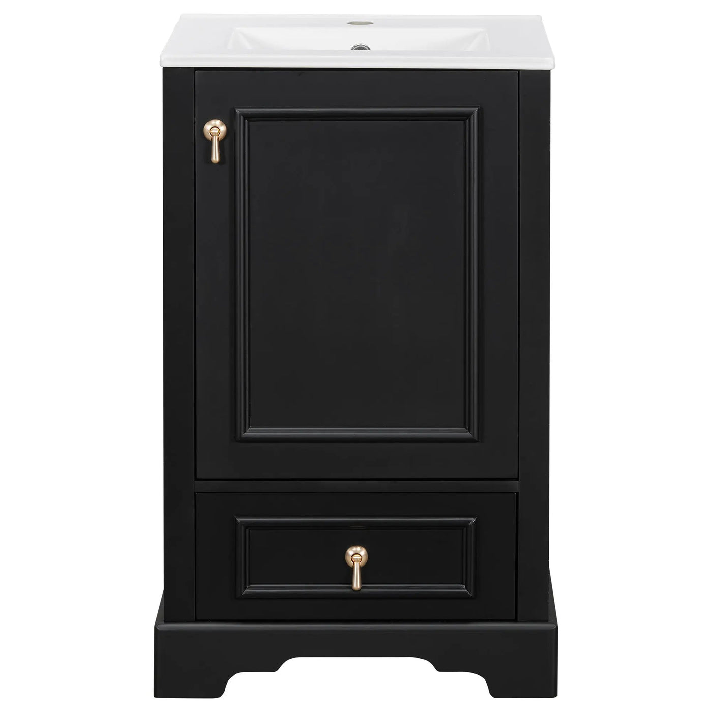 Bathroom Vanity With Sink, Soft Close Door, Adjustable U-Shaped Shelf by HouseOfZazla