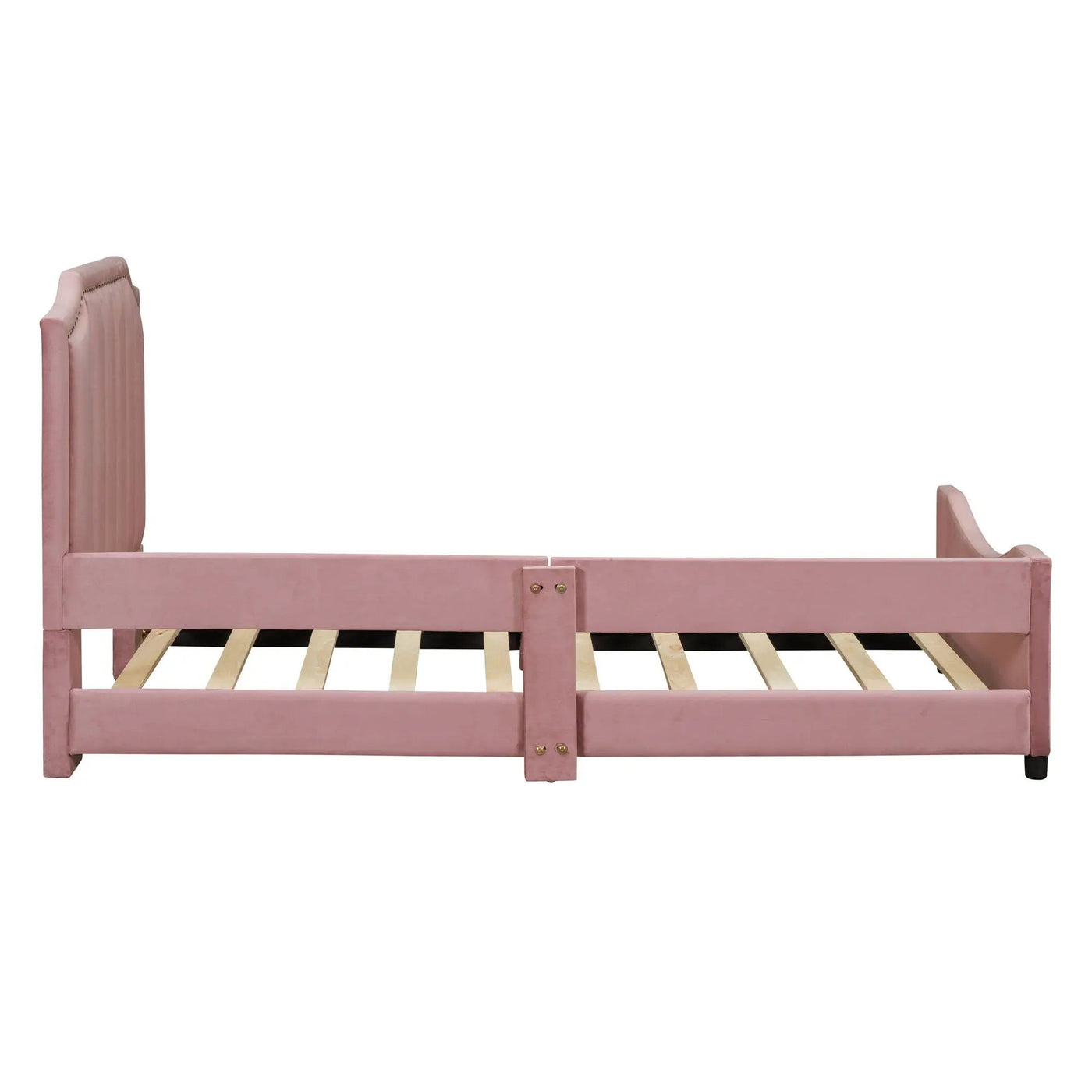 Upholstered Daybed With Classic Stripe Shaped Headboard by Unique Piece Furniture
