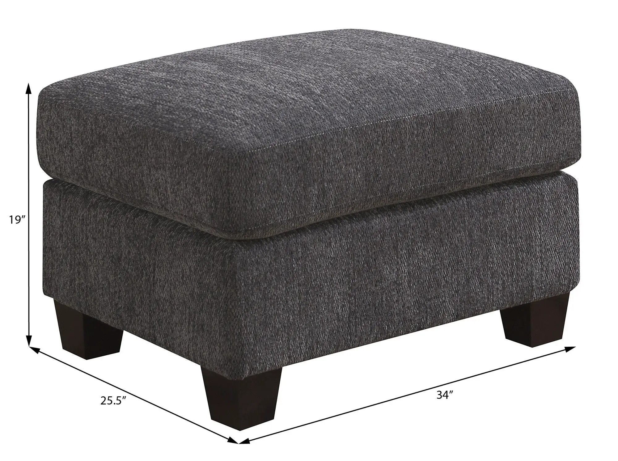 Ottoman - Gray - Wood by Unique Piece Furniture
