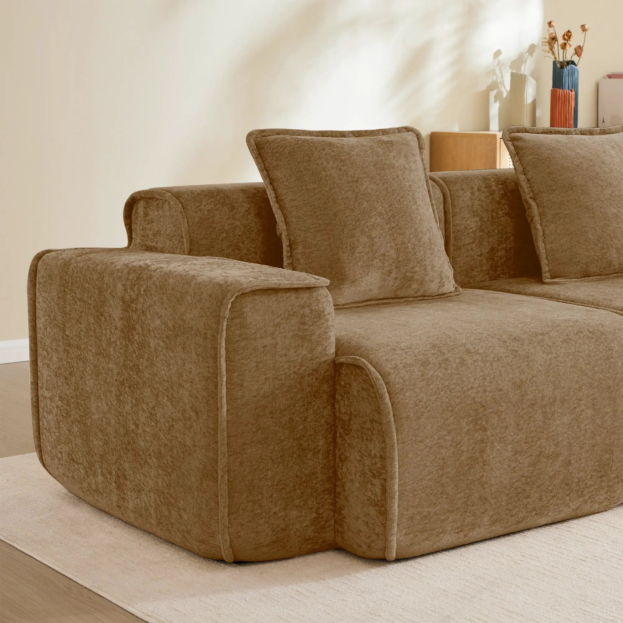 Streamlined Design Modular 3 Seat U Shape Sectional Boneless Sofa by HouseOfZazla
