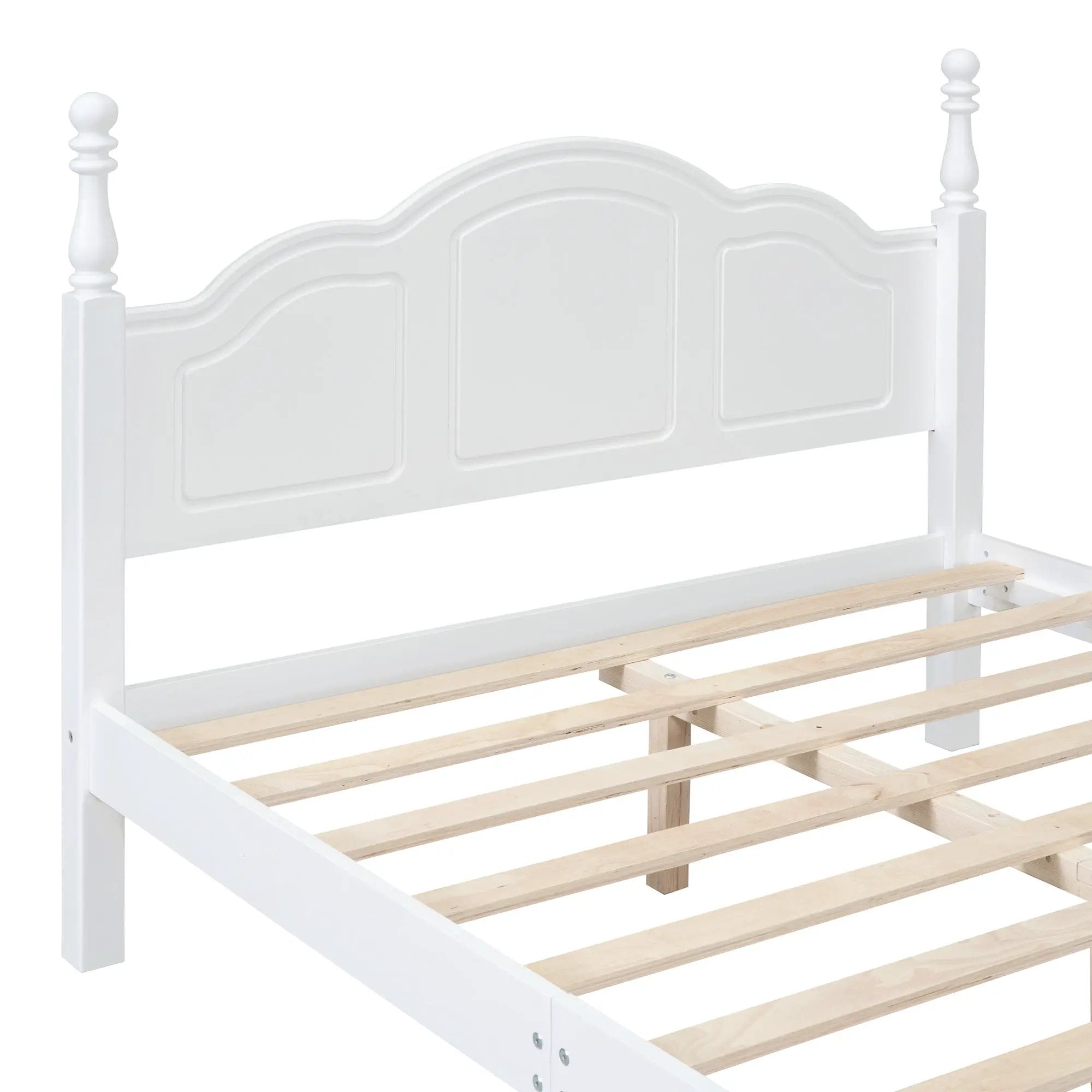 Full Size Wood Platform Bed Frame,Retro Style Platform by BLAKHOM