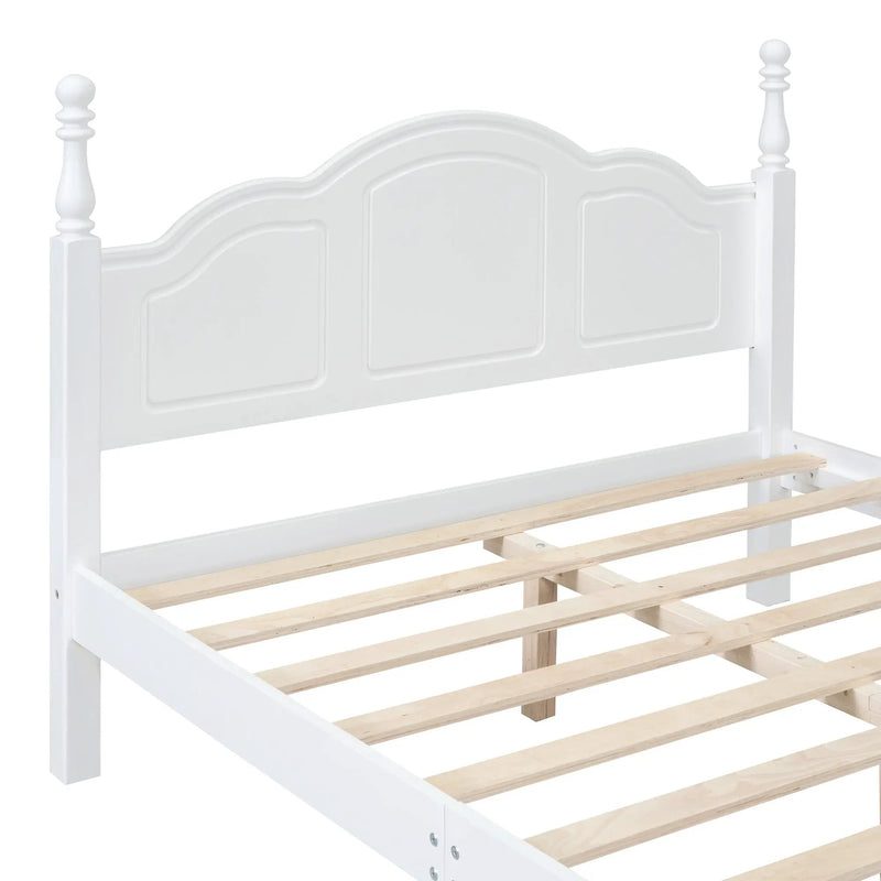 Full Size Wood Platform Bed Frame,Retro Style Platform by BLAKHOM
