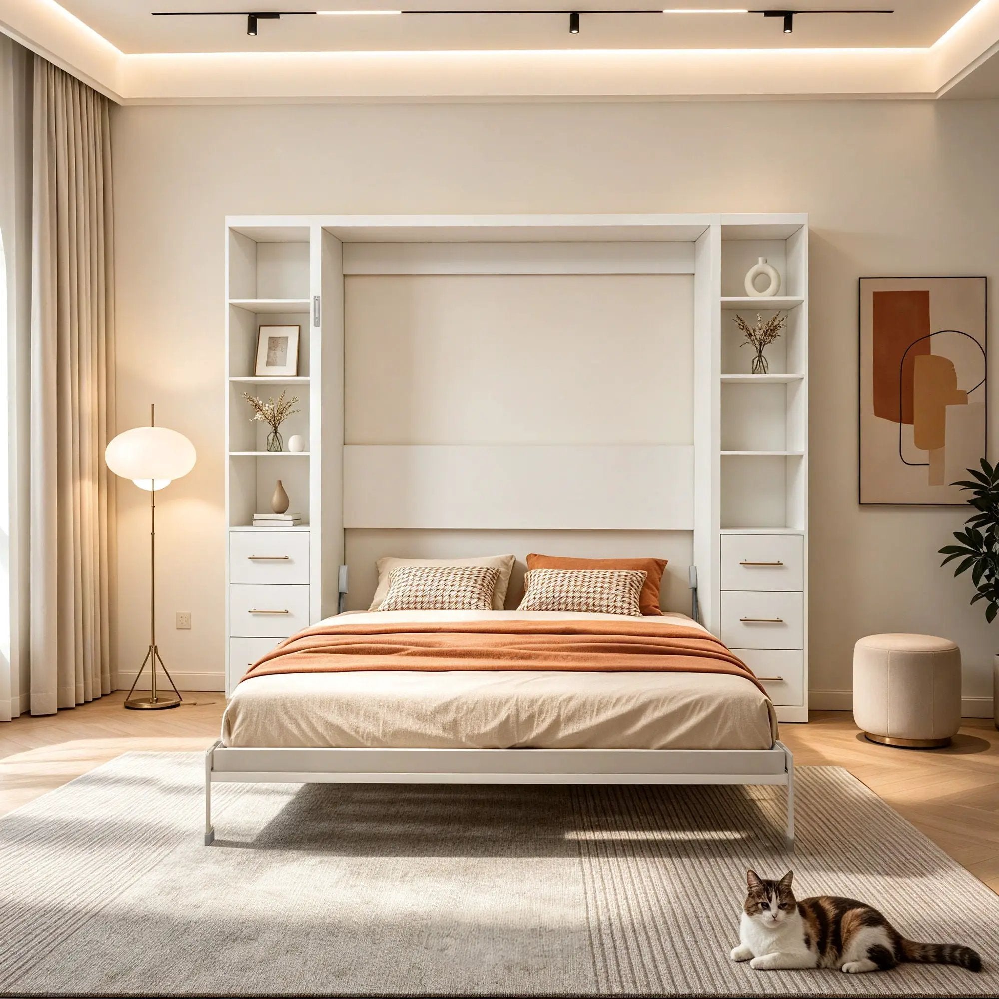 Folding Vertical Murphy Wall Bed by HouseOfZazla
