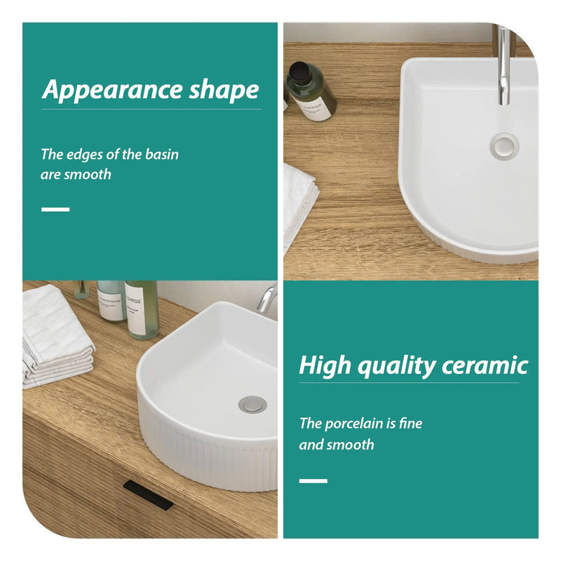 Vessel Bathroom Sink With Design - White by HouseOfZazla