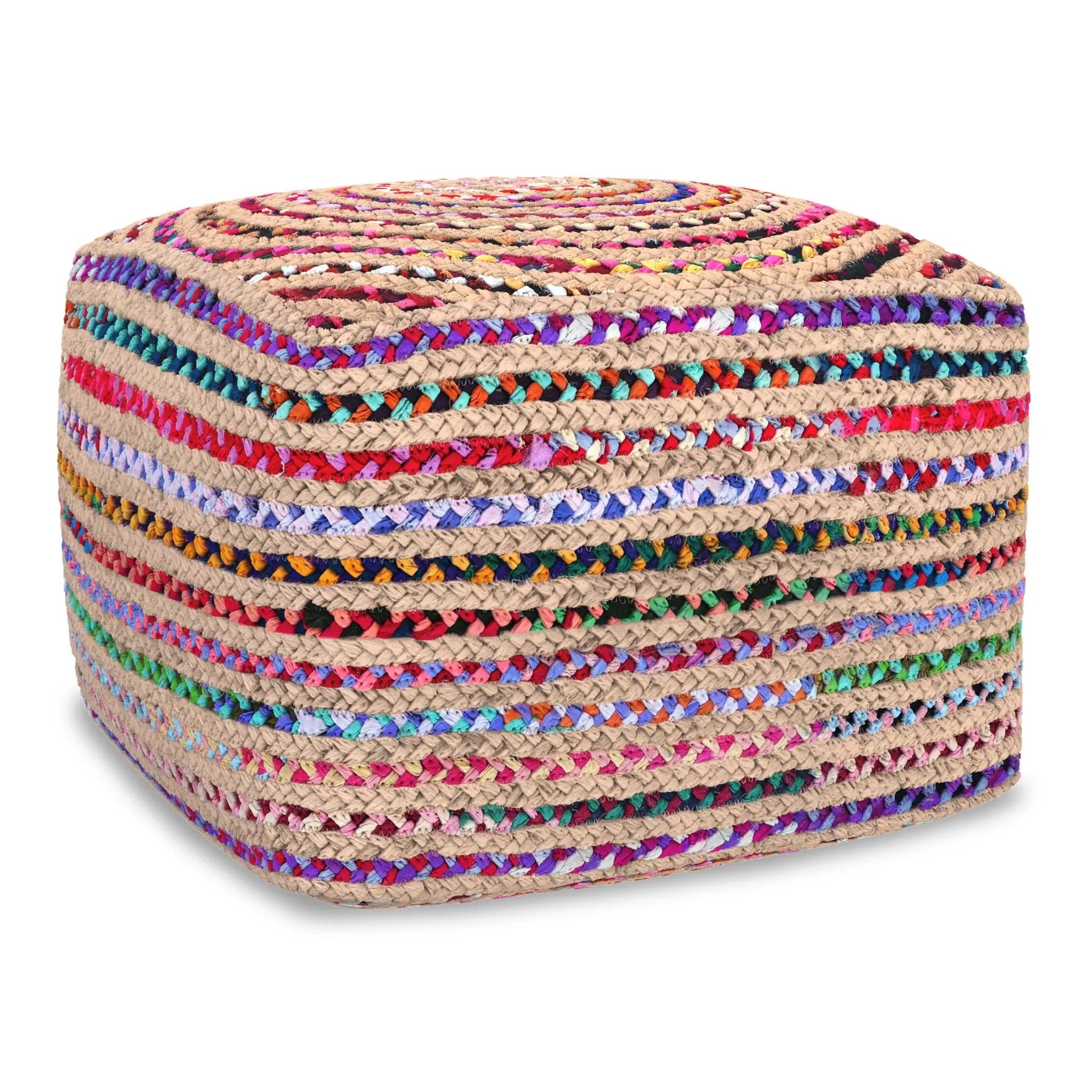 Margo - Square Pouf - Multicolor by HouseOfZazla