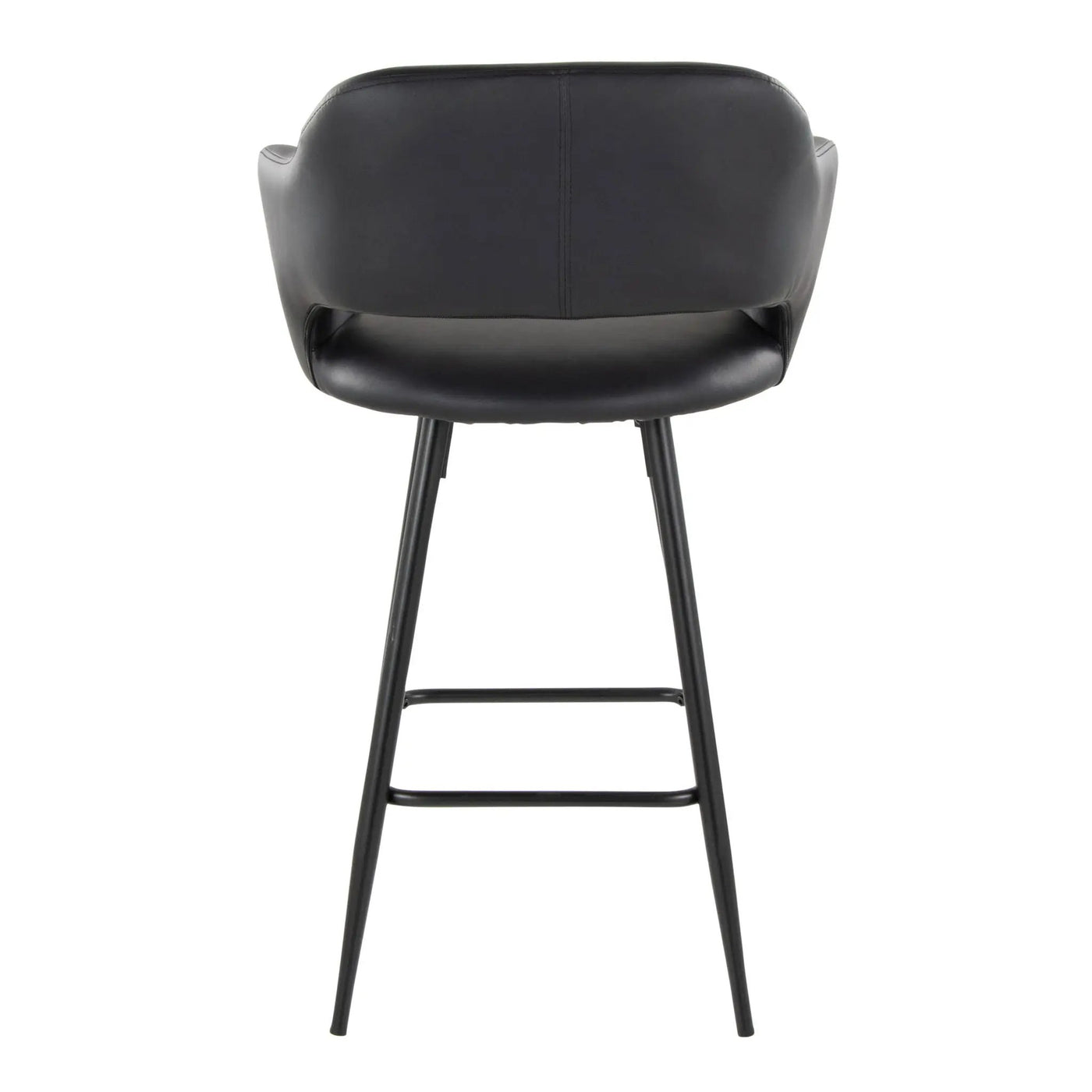 Margarite - Contemporary Fixed Height Counter Stool With Square Footrest (Set of 2) by HouseOfZazla