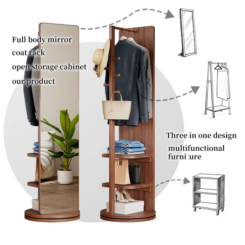 3 In 1 Multifunctional Full Length Clothing Mirror by Unique Piece Furniture