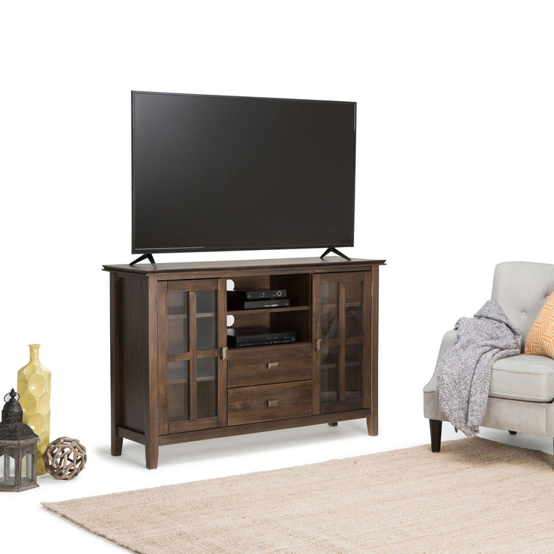 Artisan - Tall TV Media Stand - Natural Aged Brown by HouseOfZazla
