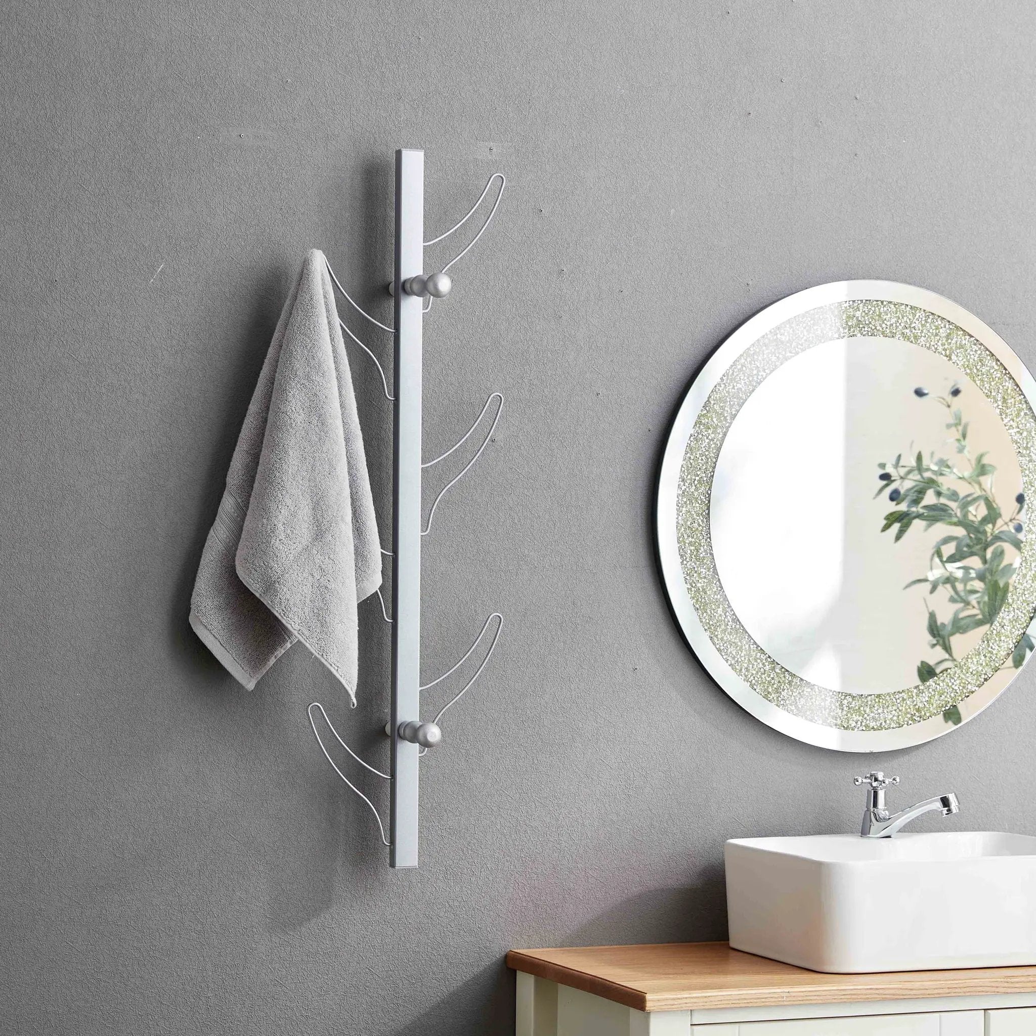 Vertical Eight Hook Coat Rack Wall Mount by Unique Piece Furniture