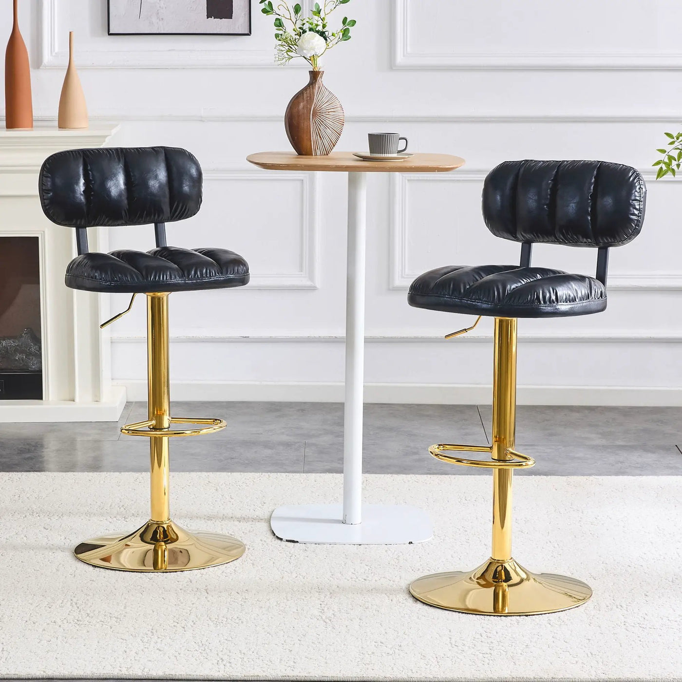 Adjustable Height Bar Stools & Footrest For Kitchen Island (Set of 2) by HouseOfZazla