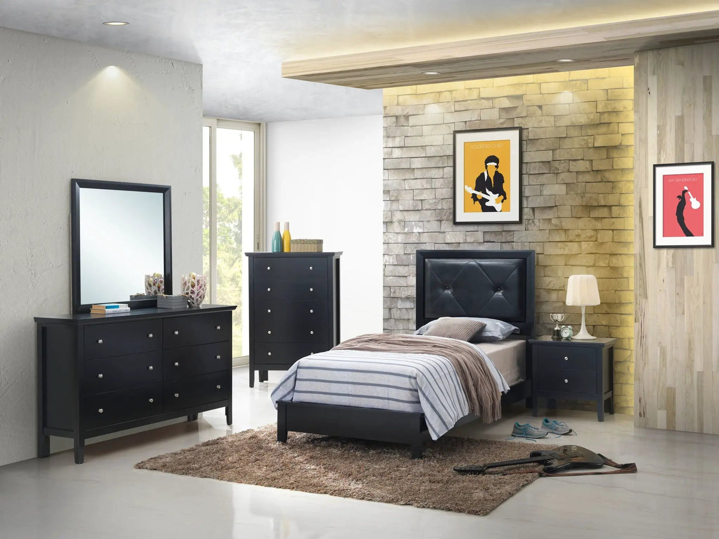Padded Headboard Bed by HouseOfZazla
