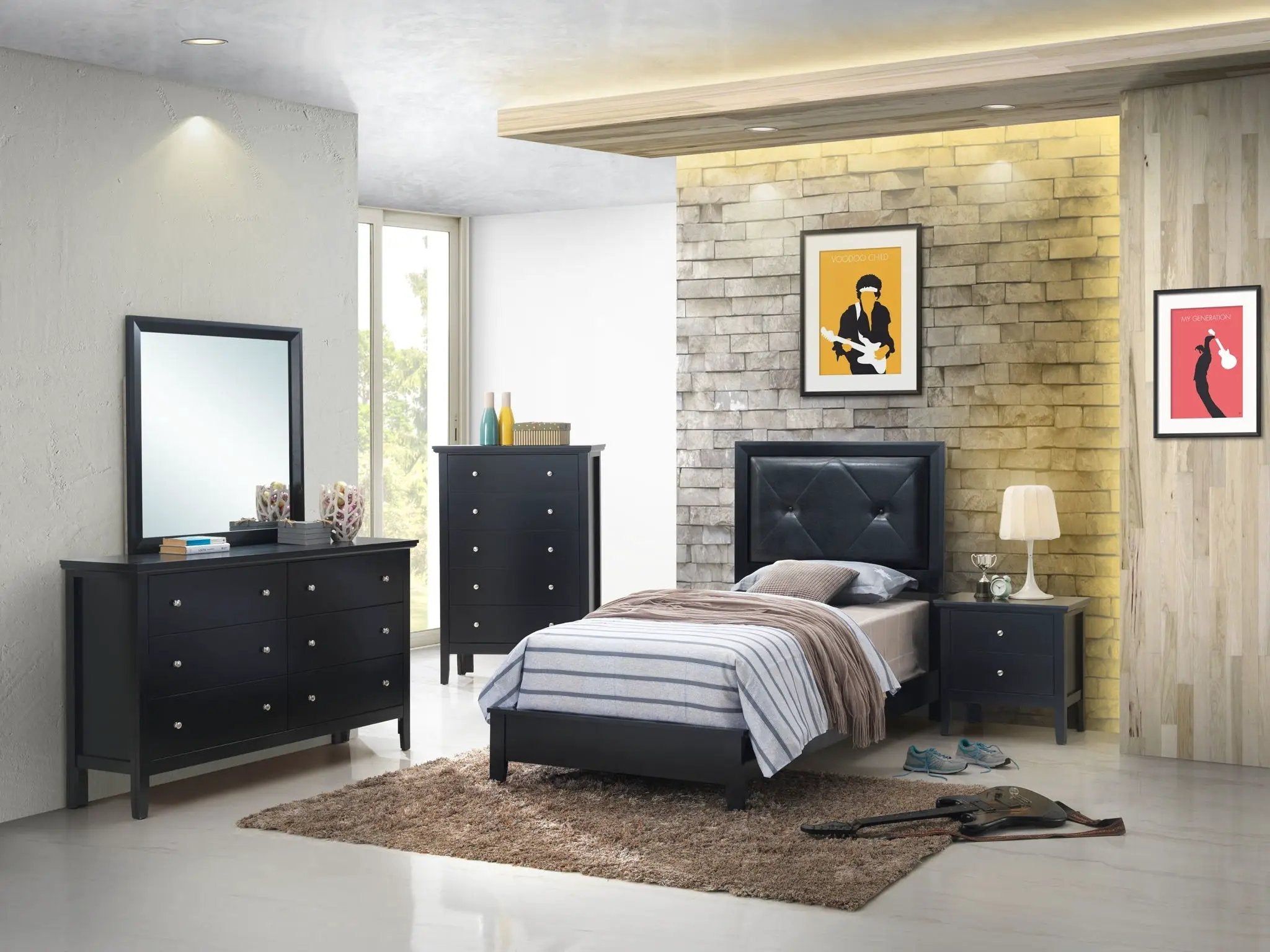 Padded Headboard Bed by HouseOfZazla