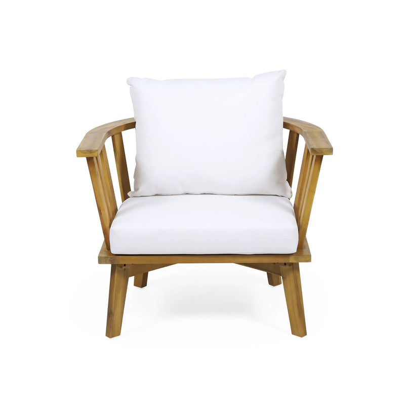 4-Pieces Acacia Wood Patio Furniture Set with Cushions by HouseOfZazla