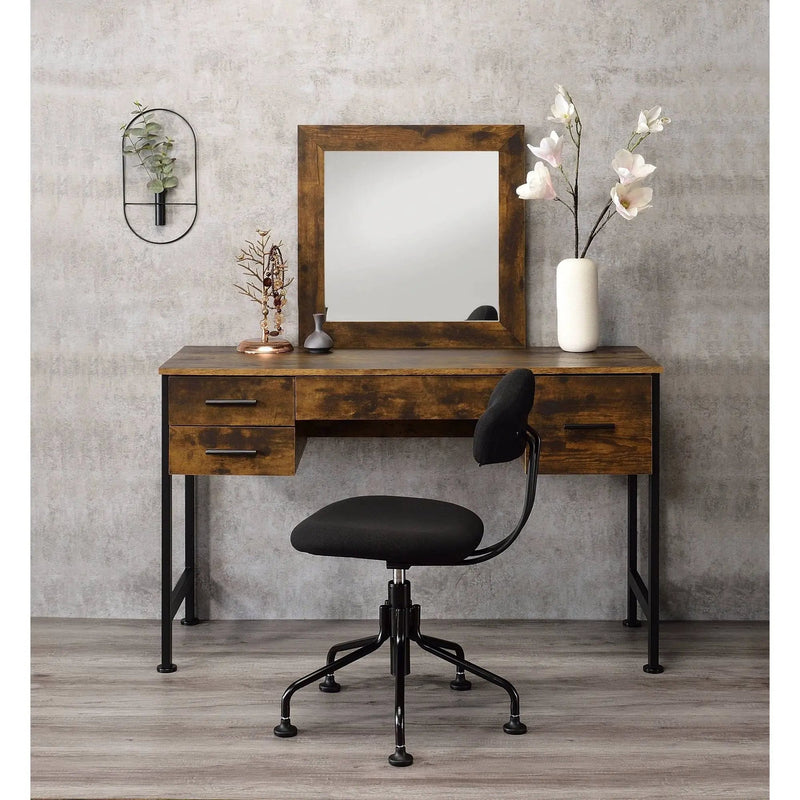 Juvanth - Rustic Vanity Desk Mirror - Oak by Unique Piece Furniture