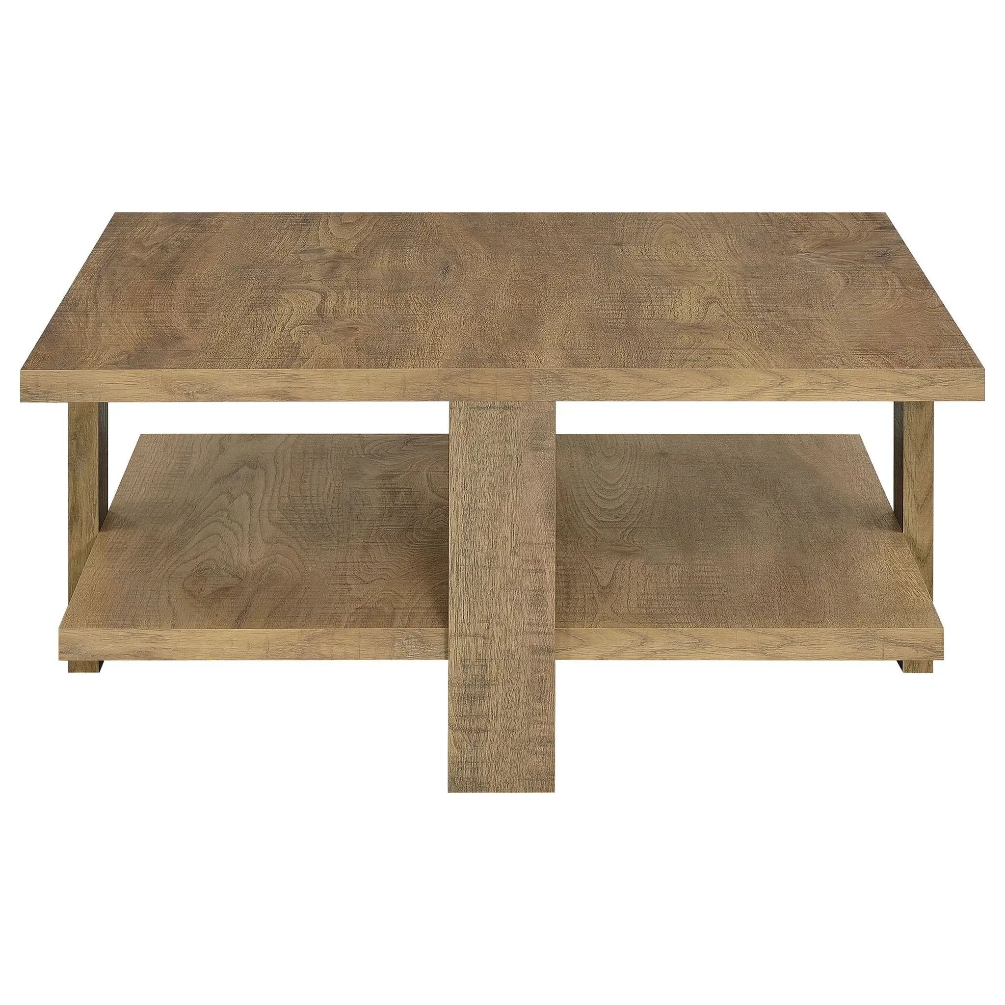 Runnion - Square Coffee Table - Light Brown by HouseOfZazla