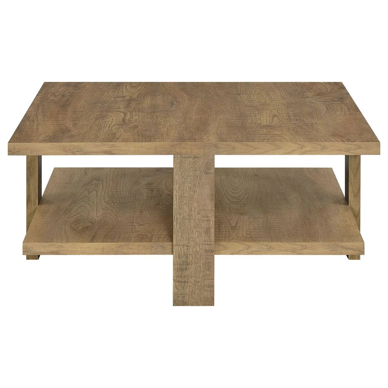 Runnion - Square Coffee Table - Light Brown by HouseOfZazla