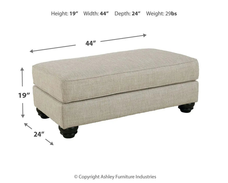 Asanti - Ottoman - Fog by Unique Piece Furniture