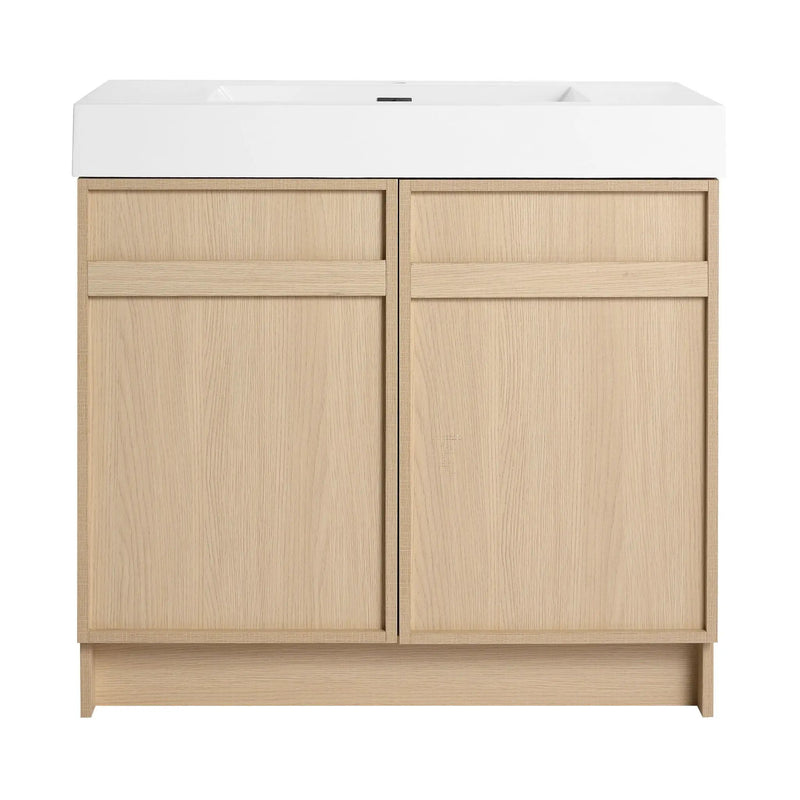 Freestanding Bathroom Vanity With Resin Sink & Soft Close Cabinet Doors by Unique Piece Furniture