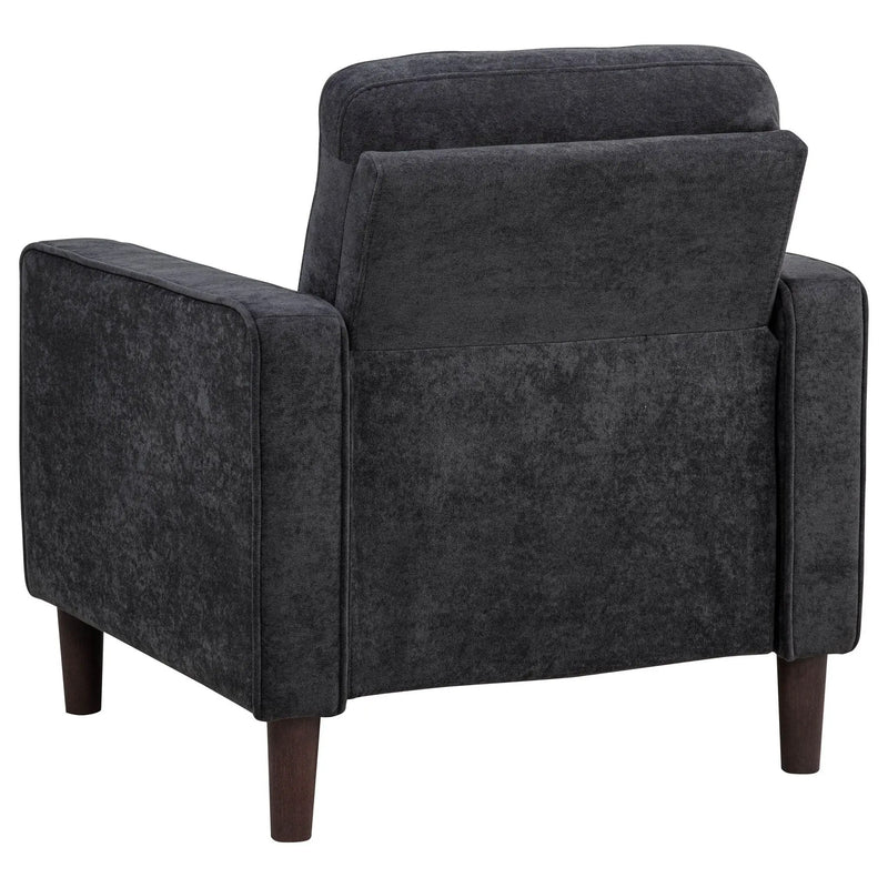 Bowen II Fabric Upholstered Track Arm Chair Steel Grey by Unique Piece Furniture