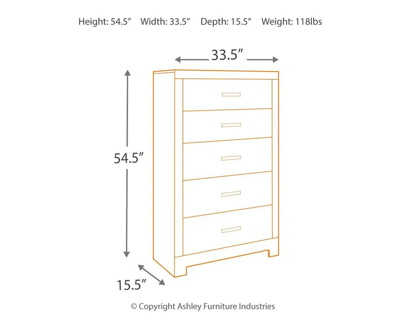 Culverbach - Five Drawer Chest - Gray by Unique Piece Furniture