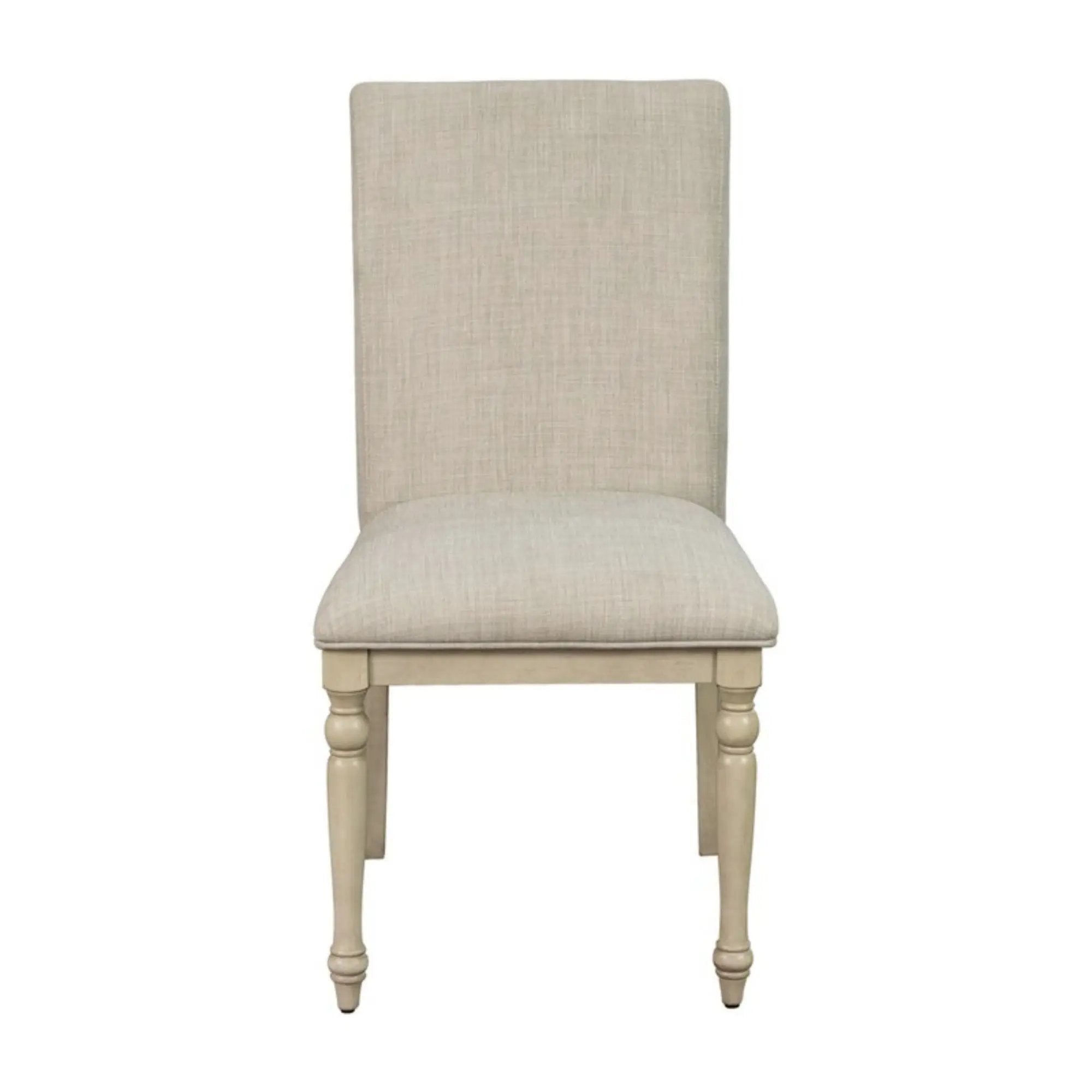 Fiona - Upholstered Dining Chair With Turned Legs (Set of 2) - Light Gray by HouseOfZazla