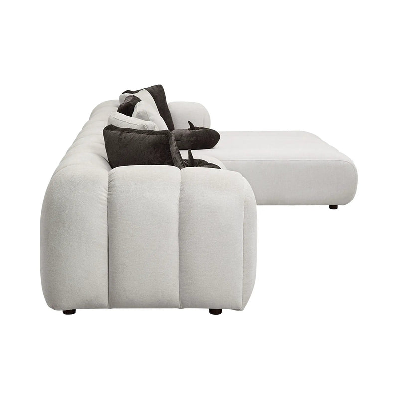 Manilla - Sectional Sofa With 8 Pillows - Ivory White by Unique Piece Furniture