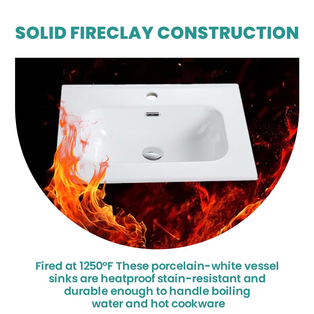 Glossy White Ceramic Integrated Sink by HouseOfZazla