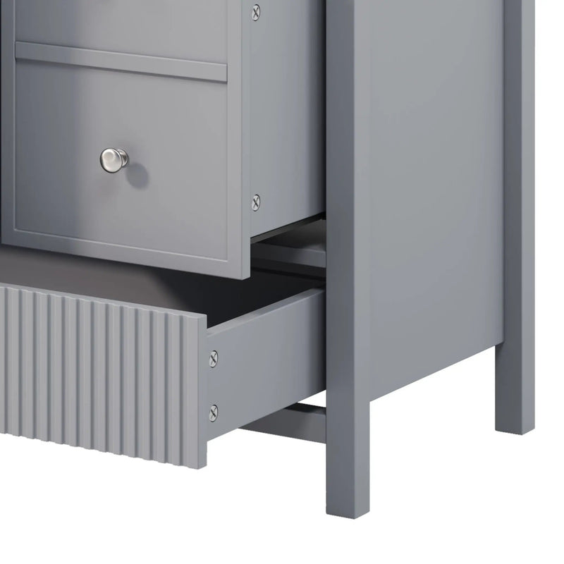 Bathroom Vanity With Separate Sink, Soft Close Doors And 4 Drawers by HouseOfZazla