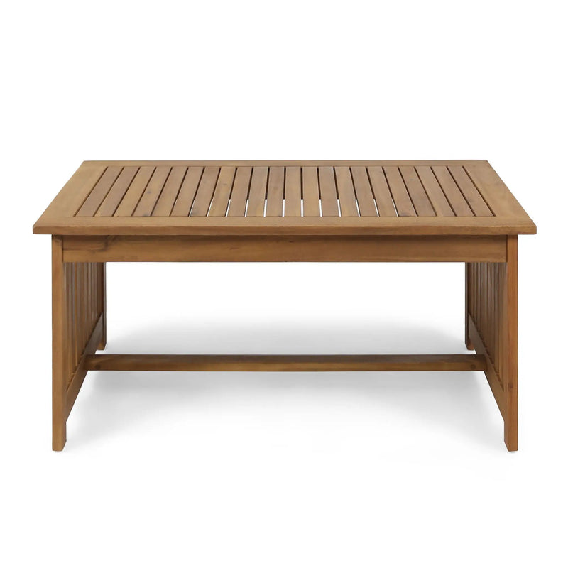 Acacia Wood Rectangular Patio Coffee Table For Outside by HouseOfZazla