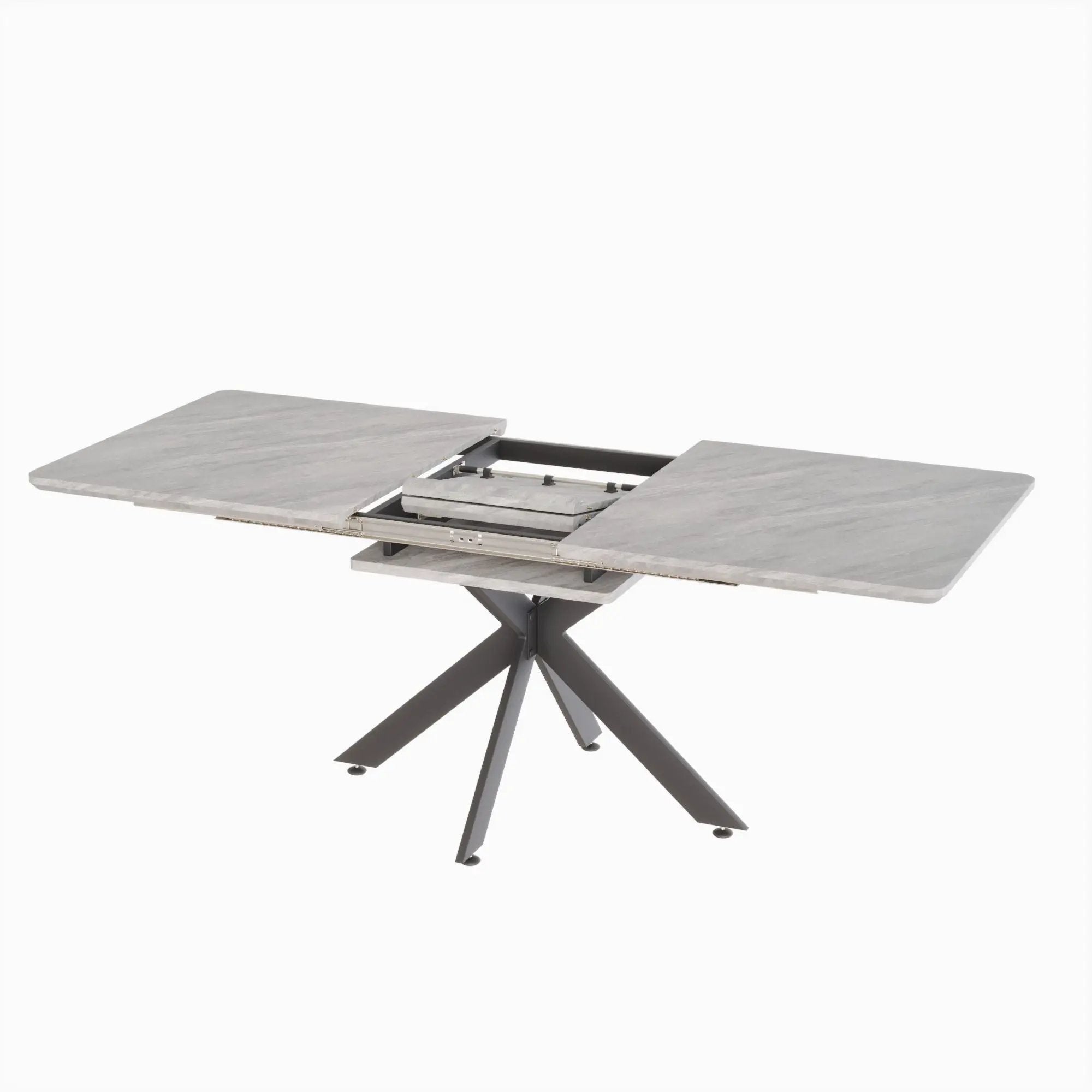 Modern Extendable Dining Table Set With Soft Padded Armless Chairs by Unique Piece Furniture