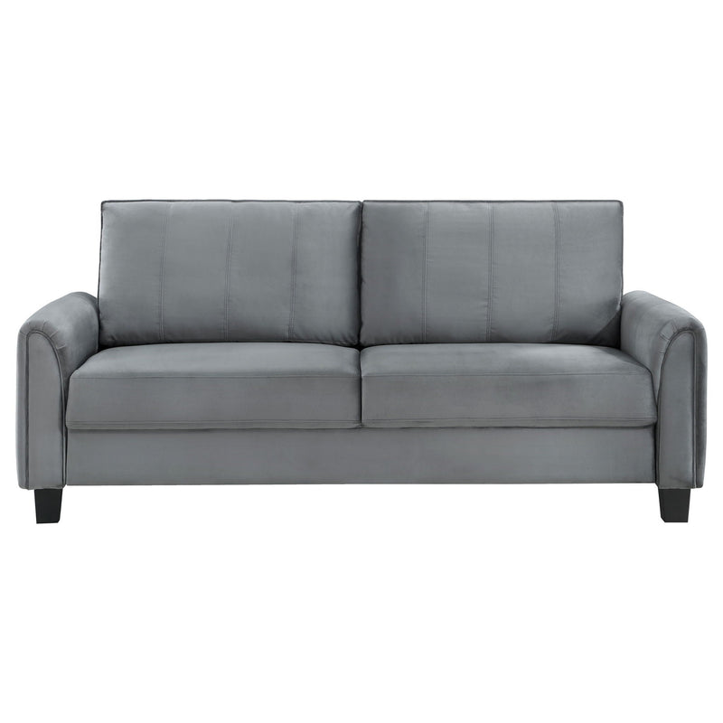 Dixon - Upholstered Sofa With Rounded Arms And Texture - Gray