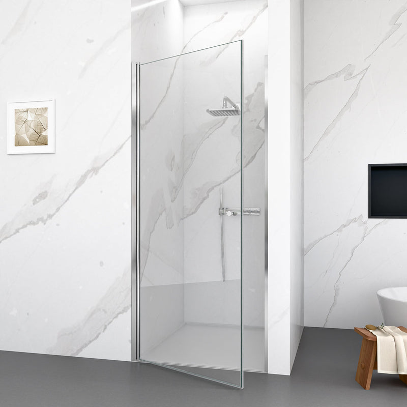 32"W x 72"H Frameless Circular Pivot Shower Door by HouseOfZazla