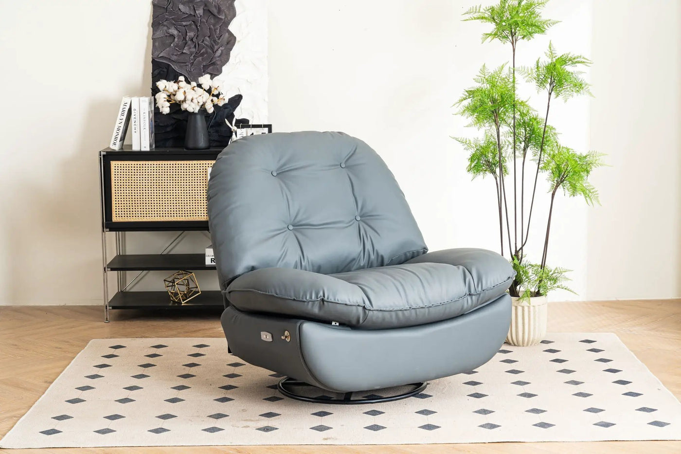 Power Recliner Swivel Glider USB Charger With tooth Music Player, Sleep, Working, Game And Leisure by HouseOfZazla