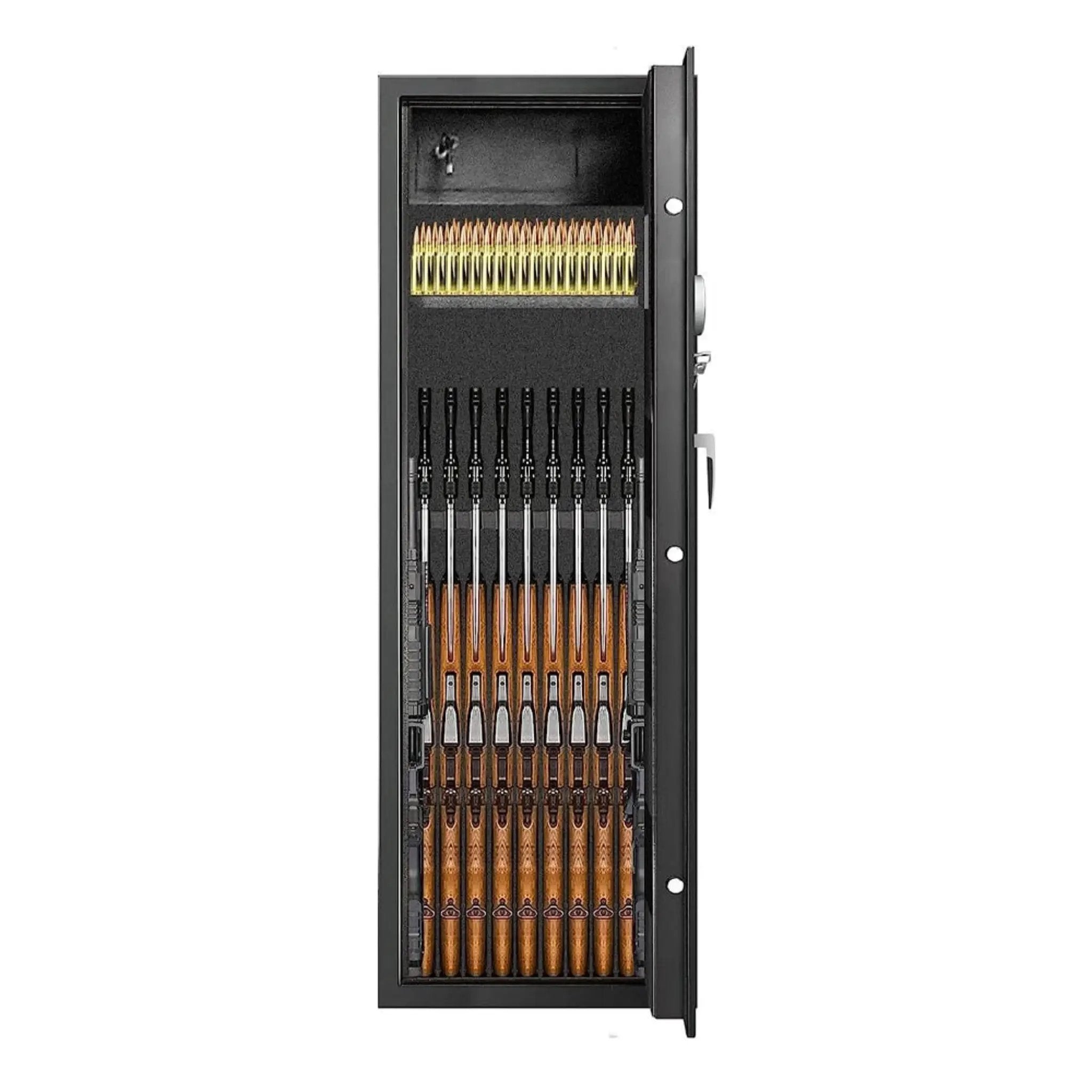 Heavy-Duty 57-Inch Anti-Theft Fireproof Biometric Gun Rifle Pistol Safe For Home, 11-12 Guns (SAK53816) by SAKSBY WHOLESALE