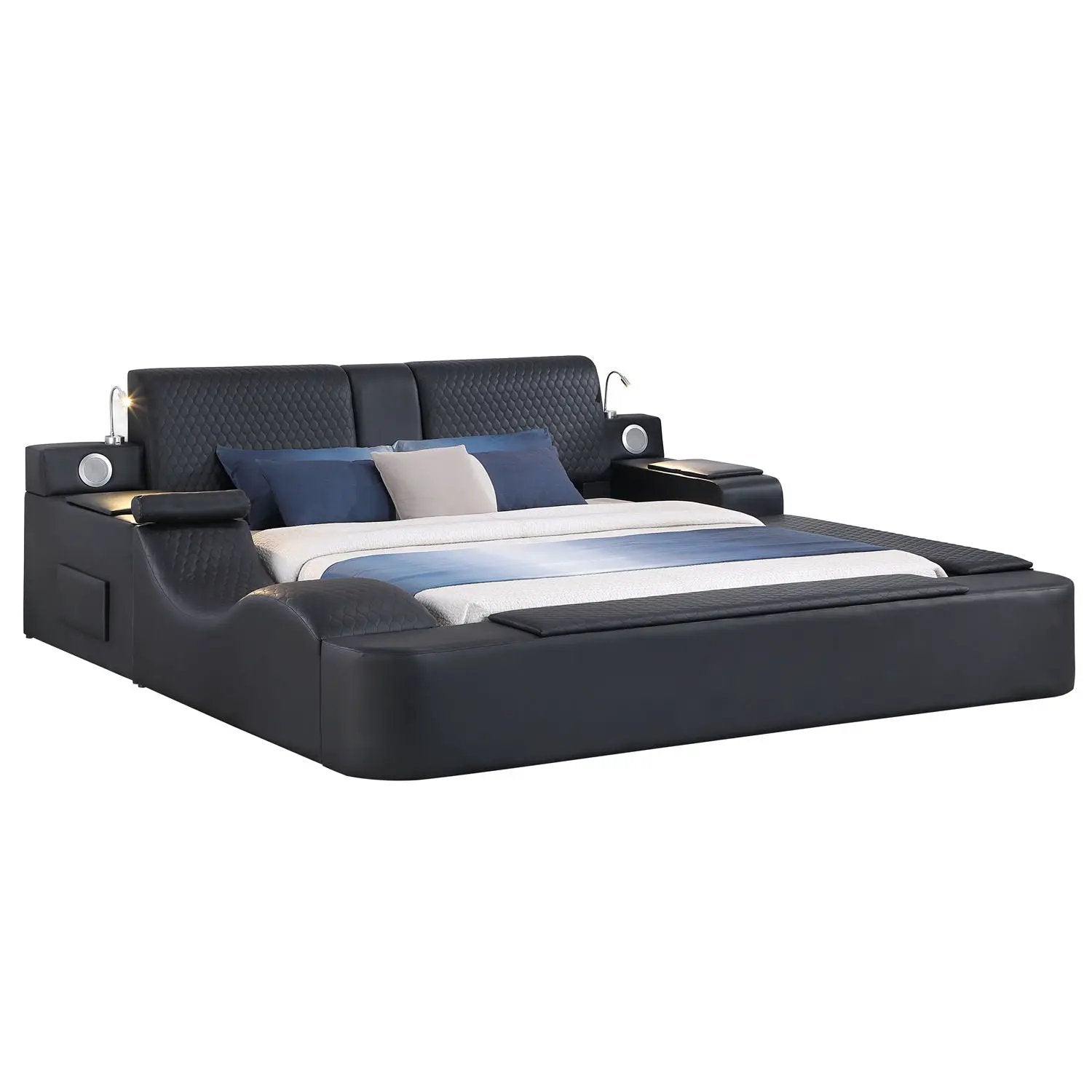 Zoya - Smart Multifunctional Bed, Built In Bluetooth Speakers, USB Charging by HouseOfZazla