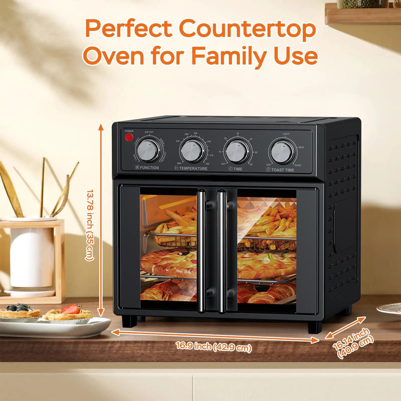 PlumChef 26QT Large Capacity French Double-Door Air Fryer Convection Toaster Oven by HouseOfZazla