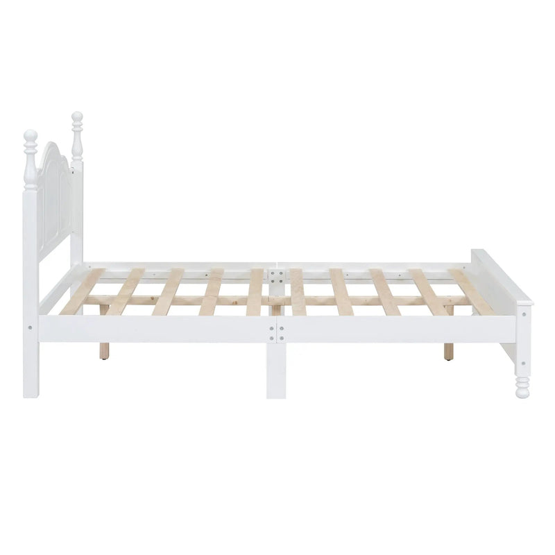 Full Size Wood Platform Bed Frame,Retro Style Platform by BLAKHOM