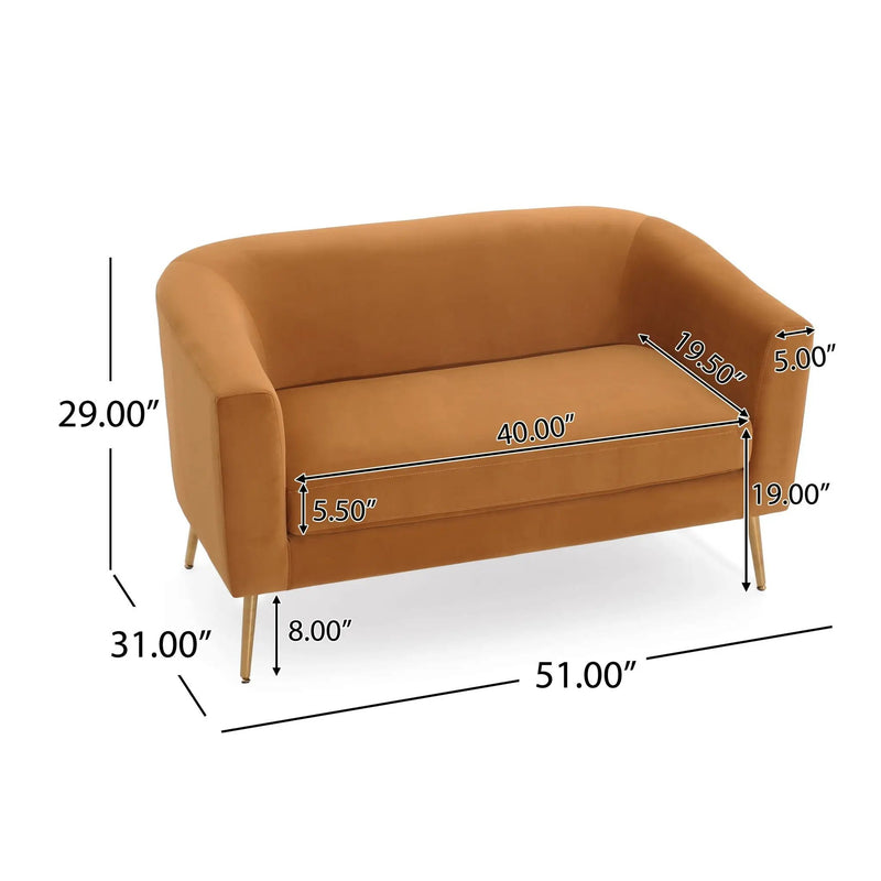 Modern Elegant Design Style Loveseat by HouseOfZazla