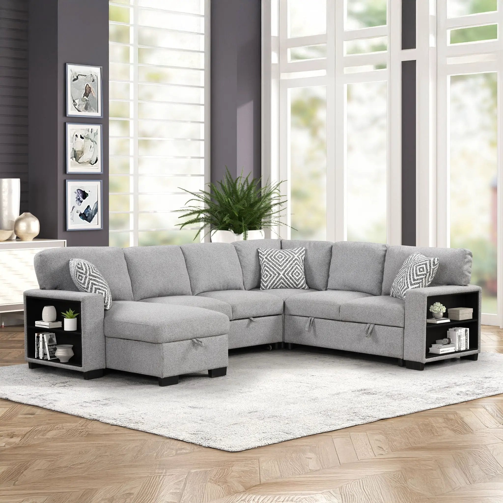 Cairo - Sectional With Pullout Sleeper by HouseOfZazla