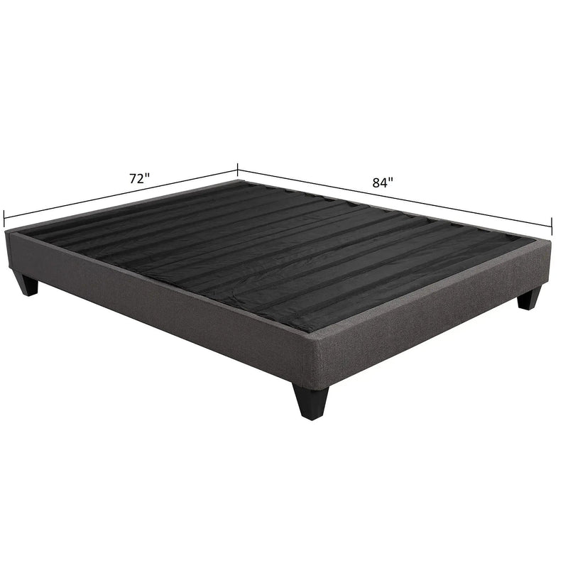 14" Upholstered Platform Bed Base, Mattress Foundation by Unique Piece Furniture