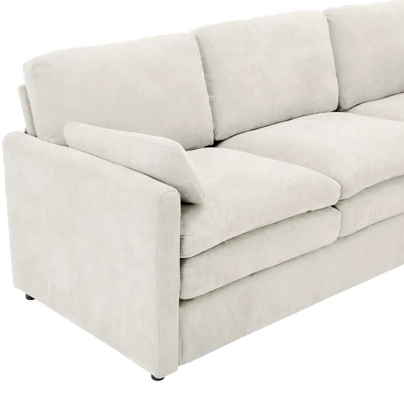 Cozy Upholstered 3-Seater Sofa with Plush Double Cushion and Ergonomic Design by BLAKHOM