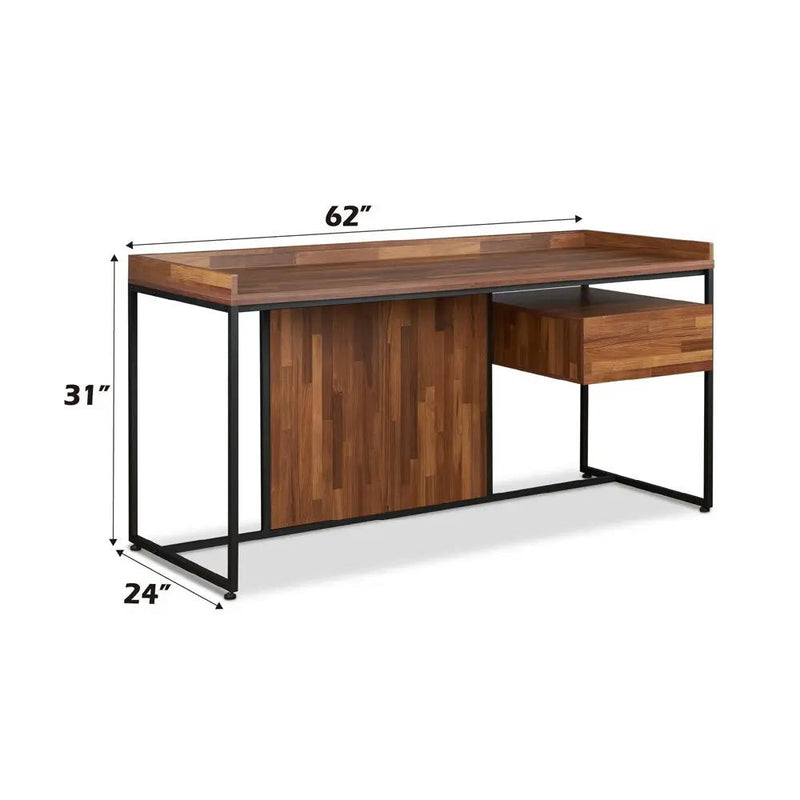 Sara - Writing Desk - Walnut & Sandy Black by Unique Piece Furniture
