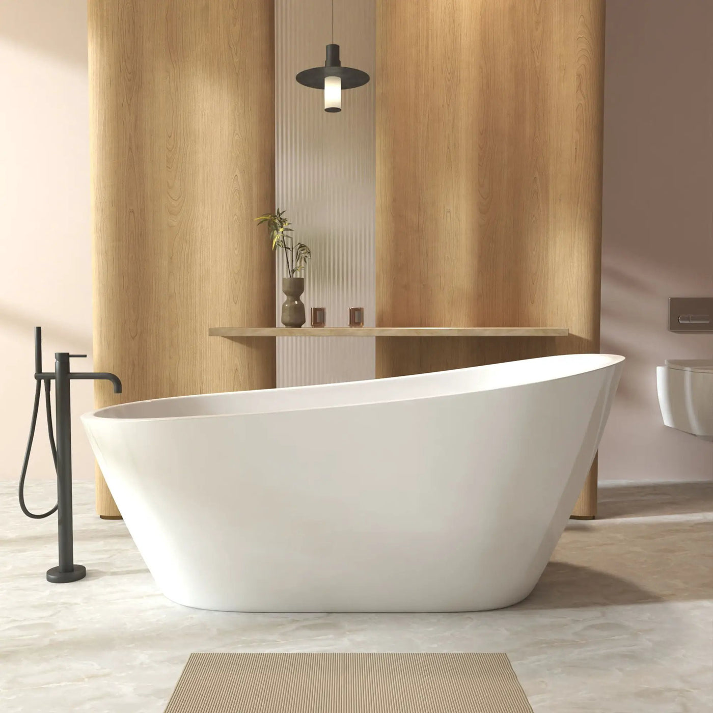 Special-Shaped Freestanding Slipper Bathtub, Overflow & Pop Up Drain by HouseOfZazla