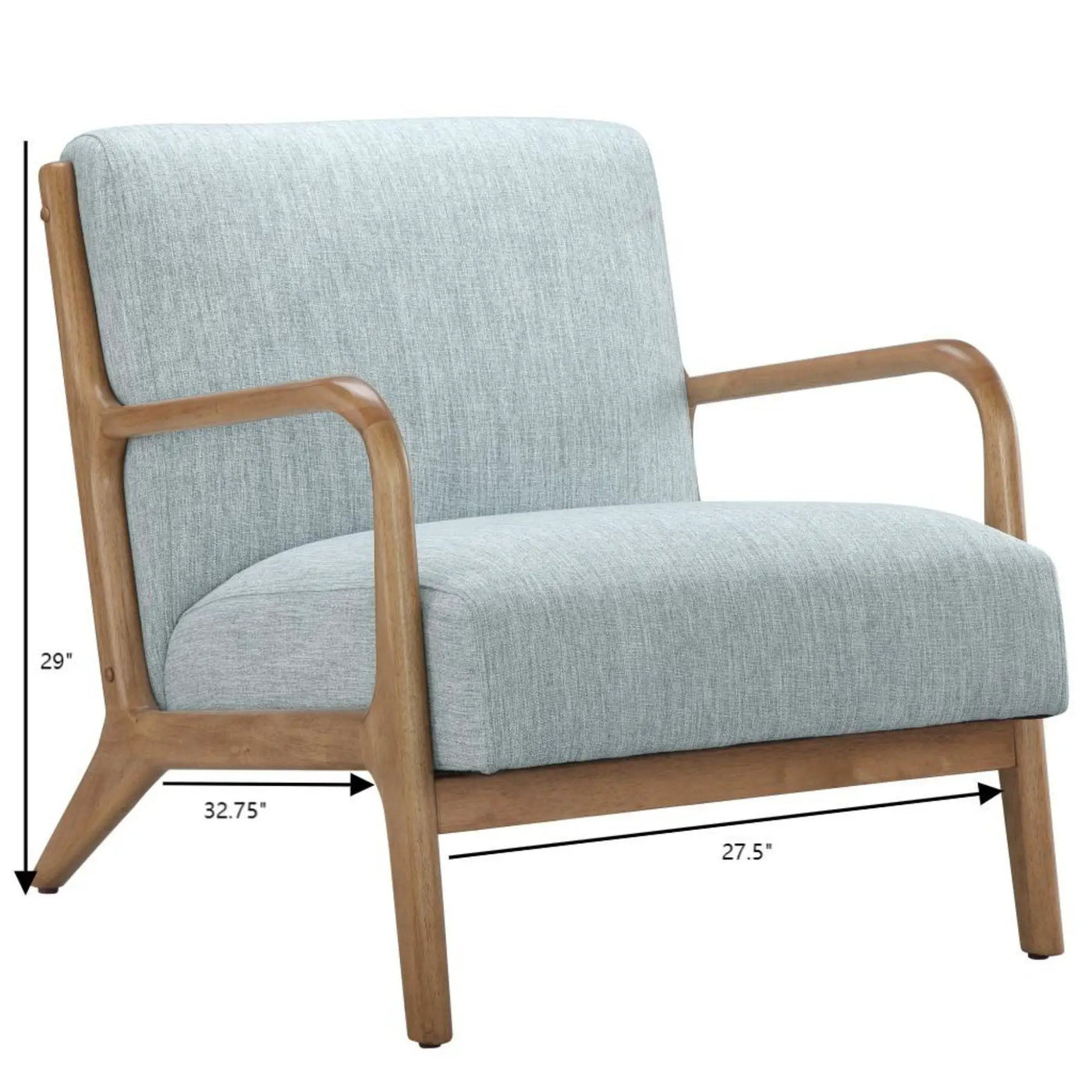 Mid-Century Style Lounge Chair With Upholstered Seat by Unique Piece Furniture