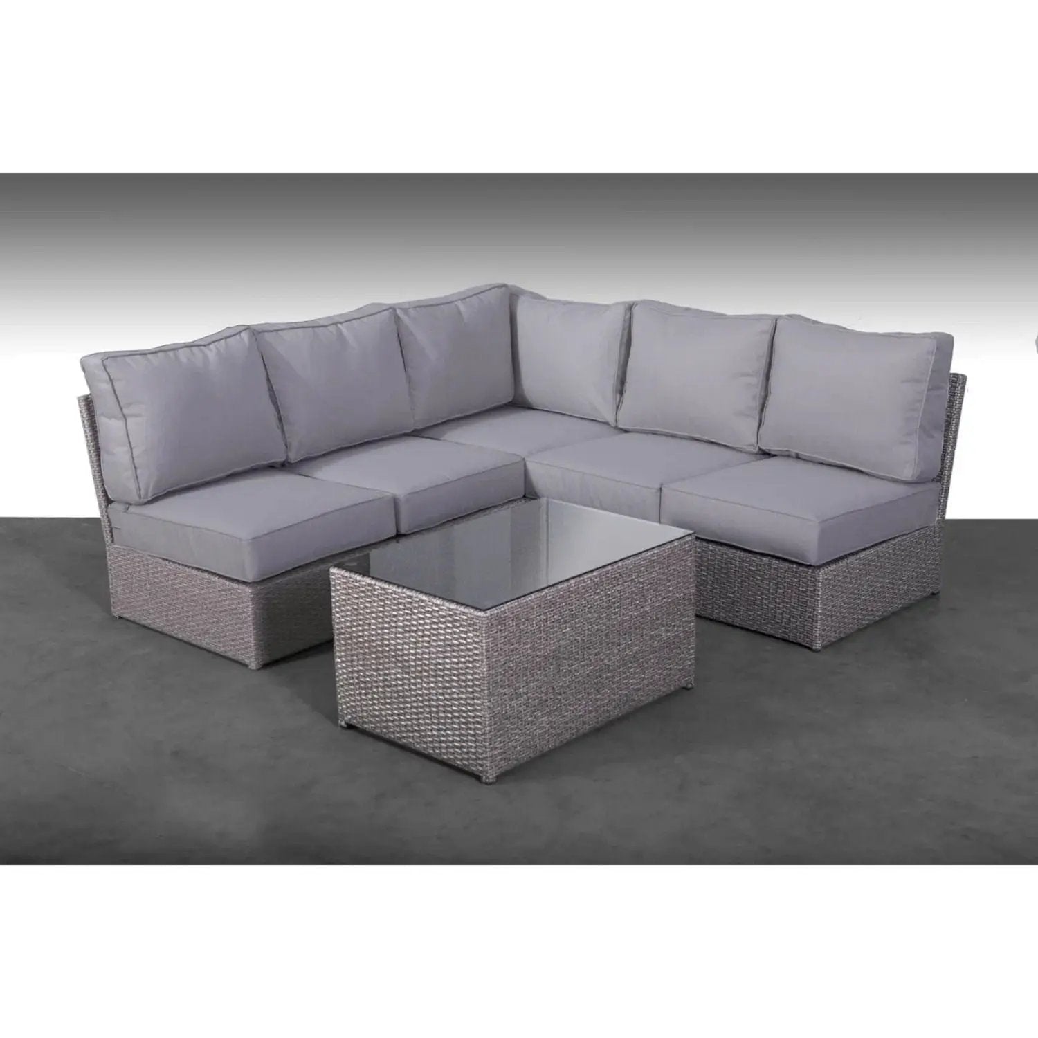 Comfortable Modern Patio Rattan Sectional Set With Cushions by HouseOfZazla