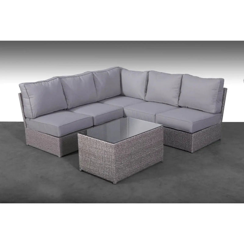 Comfortable Modern Patio Rattan Sectional Set With Cushions by HouseOfZazla