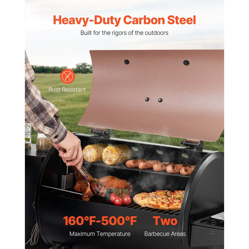 Wood Pellet Grill Smoker Outdoor Electric BBQ Grills 456 Sq.in Cook Area by HouseOfZazla
