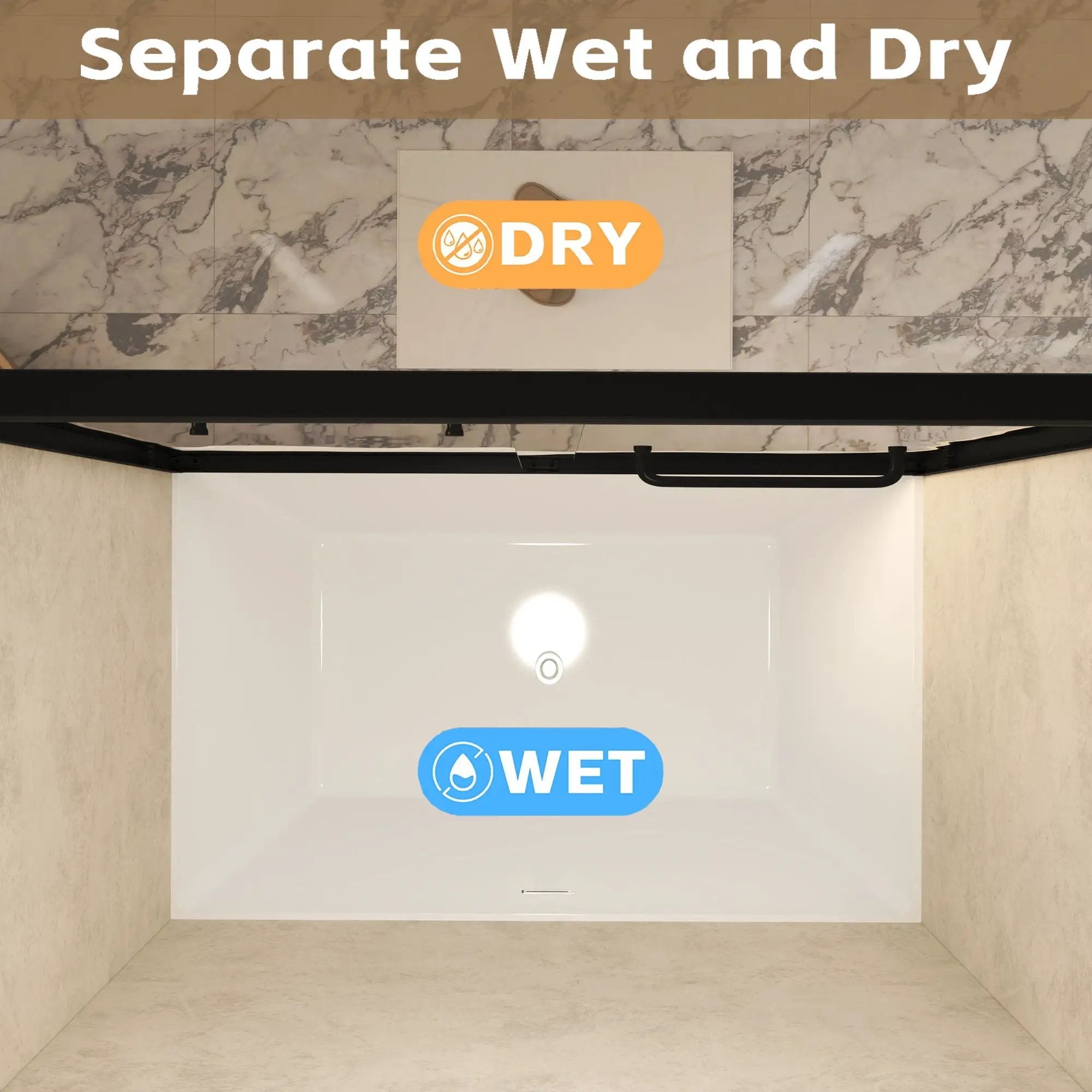 Double Sliding Shower Door With Explosion Proof Film