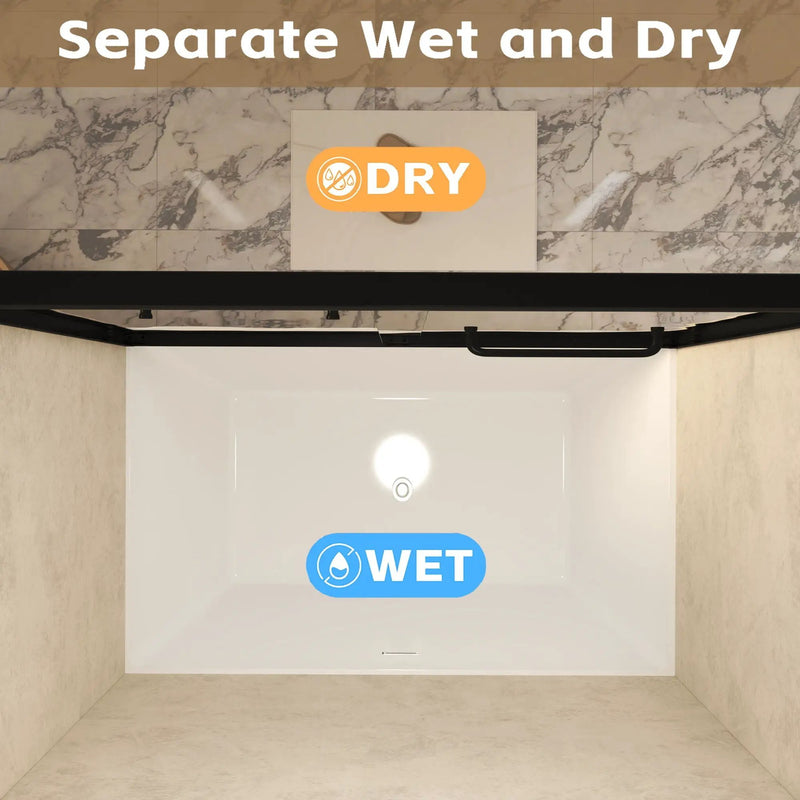 Double Sliding Shower Door With Explosion Proof Film