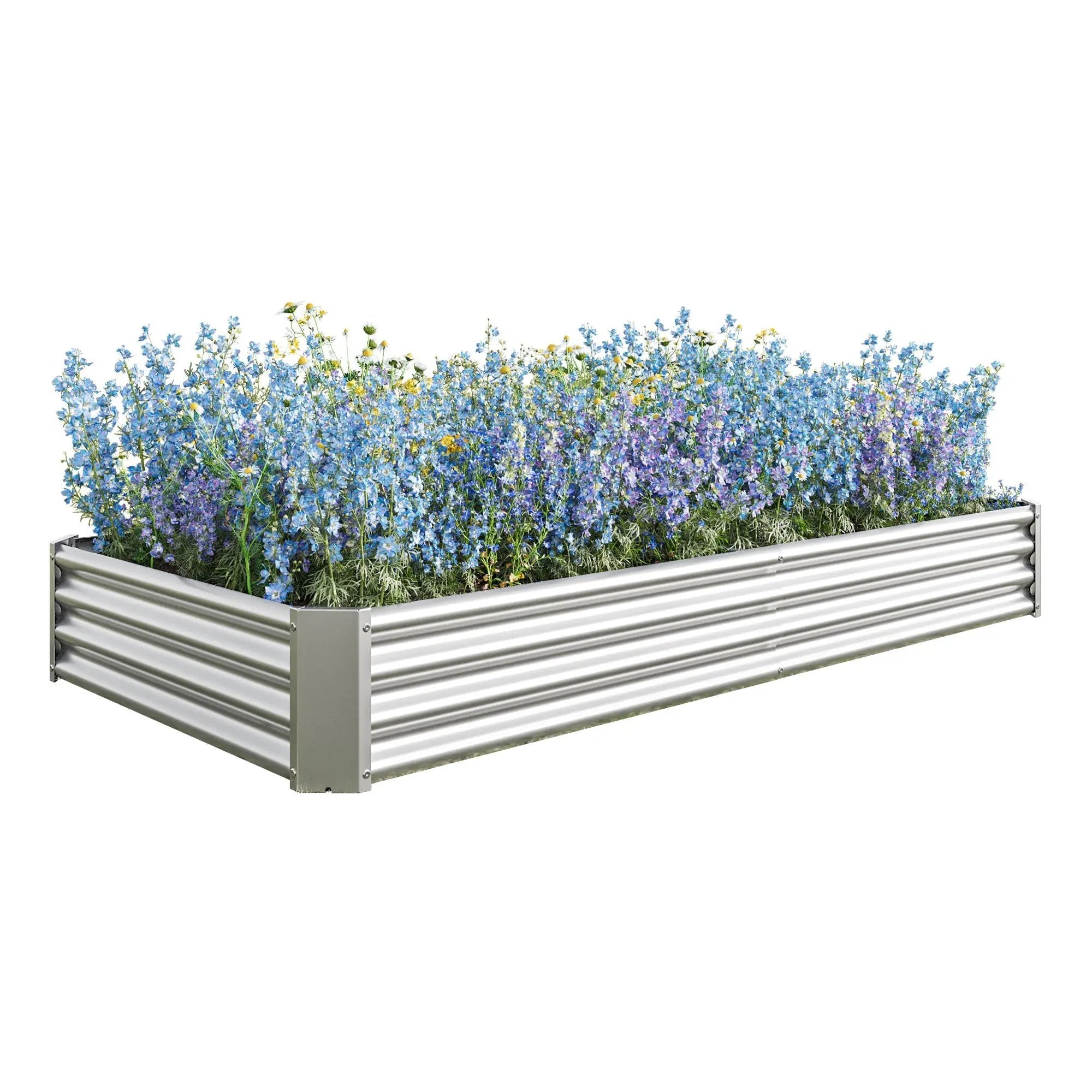 Raised Garden Bed Kit - Metal 7.6x3.7x0.98 ft by HouseOfZazla